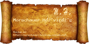 Morschauer Hóvirág névjegykártya